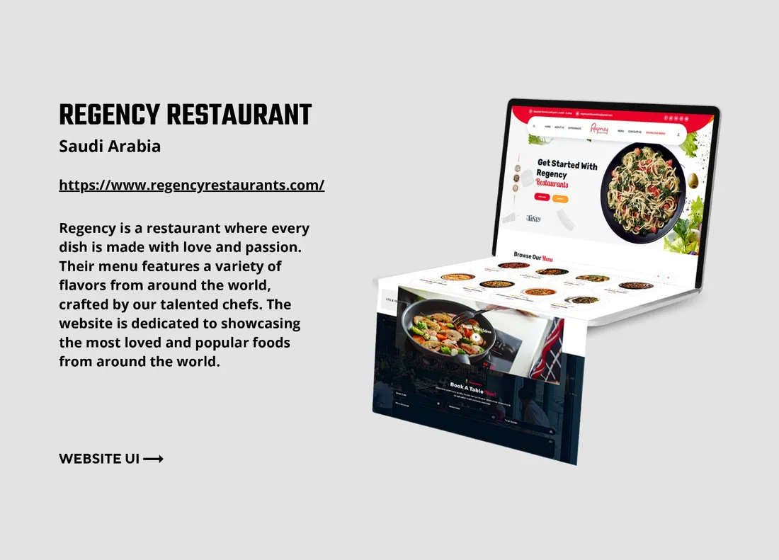 Regency Restaurant website