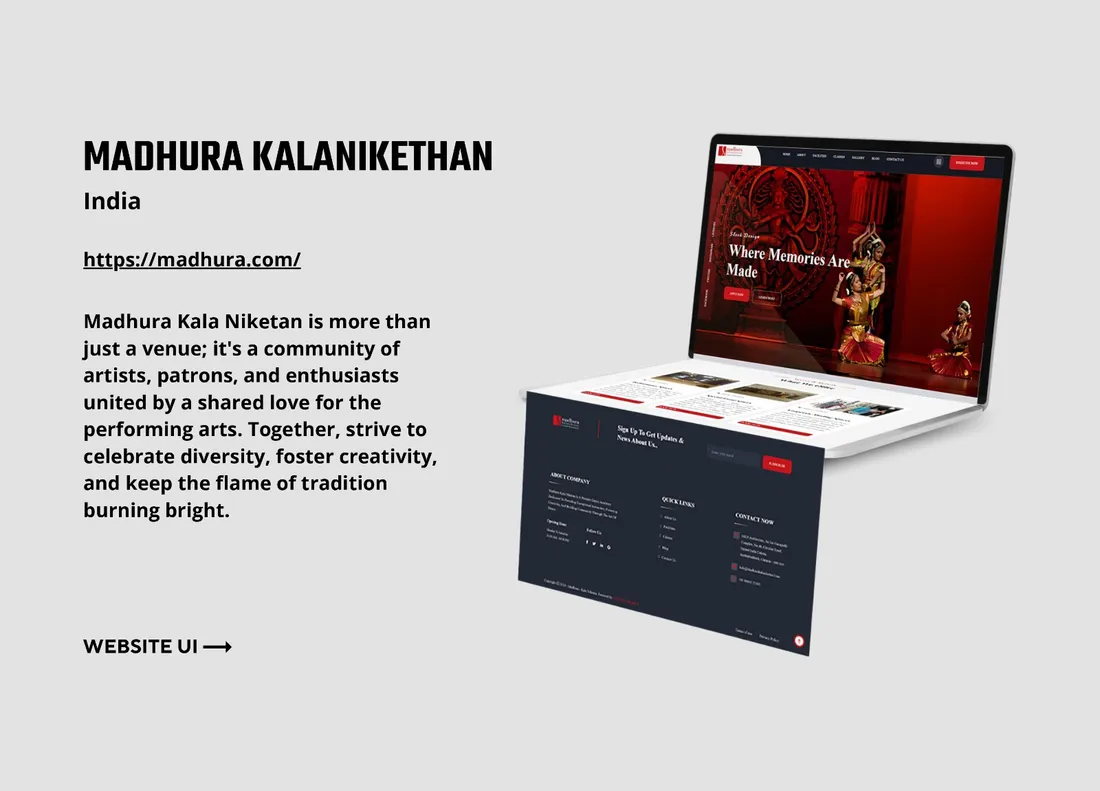 Madhura Kalanikethan website